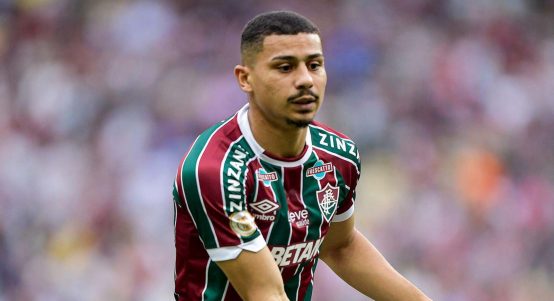 Andre player of Fluminense during a match against Santos