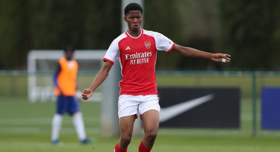 Chido Martin Obi of Arsenal U18s. - Chelsea U18 v Arsenal U18, U18 Premier League, Chelsea Training Ground, Surrey, UK. - 30th September 2023.