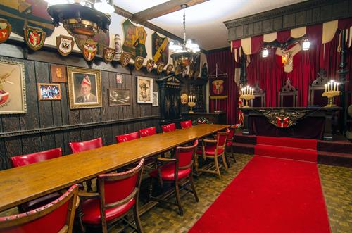 See the mystrious Schlaraffia Room form the German-speaking society founded in Prague