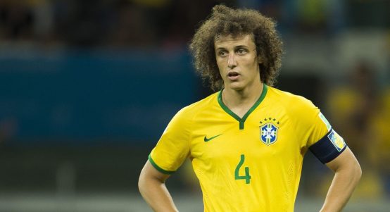 Brazil's David Luiz looks dejected after their FIFA World Cup defeat to Germany at Estadio Mineirao, Belo Horizonte, July 2014.