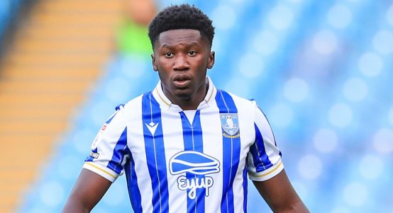 Sheffield Wednesday defender Di'Shon Bernard (17) during the Sheffield Wednesday FC vs Stockport County FC, Carabao Cup, Round 1 match at Hillsborough Stadium, Sheffield, United Kingdom on 8 August 2023