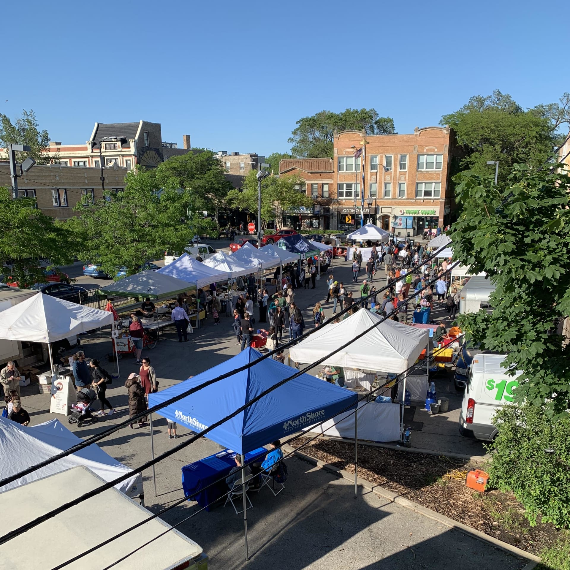 Lincoln Square Farmers Market Aerial