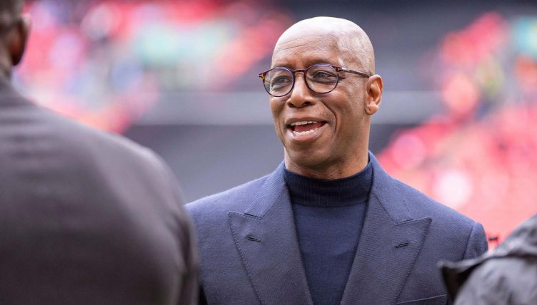 Former Arsenal striker Ian Wright before the FA Cup Semi Final football match between Manchester City and Sheffield United at Wembley Stadium in London, England.