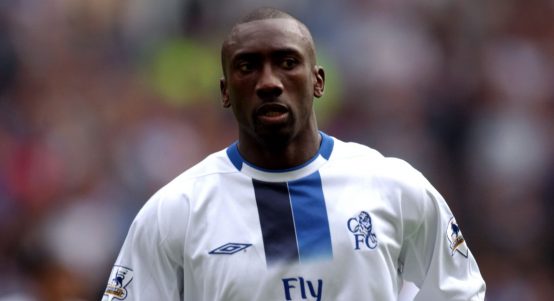 Jimmy Floyd Hasselbaink during Chelsea's Premier League match against Liverpool at Anfield, Liverpool, England, 17 August 2003.