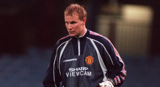 Manchester United's Nick Culkin during the Premier League game against Arsenal at Highbury Stadium, London. April 1999.