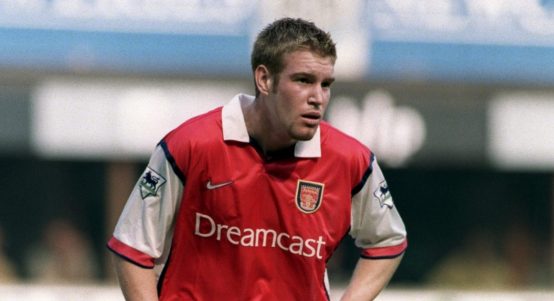 Arsenal's Rhys Weston makes his only Premier League appearance for the club, against Arsenal, May 14, 2000