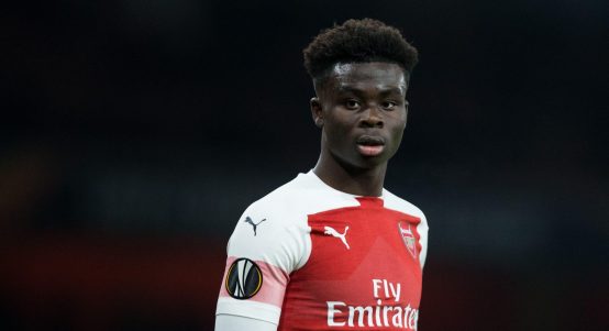 Bukayo Saka of Arsenal during the UEFA Europa League Group E match at the Emirates Stadium, London. Picture date 13th December 2018.
