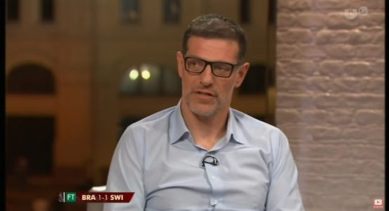 Slaven Bilic during ITV's coverage of the 2018 World Cup match between Brazil and Switzerland in ITV's World Cup studio, Moscow, Russia, June 2018.
