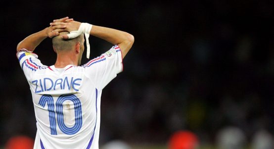 France's Zinedine Zidane during the 2006 World Cup final against Italy at Olympiastadion, Berlin, July 2006.